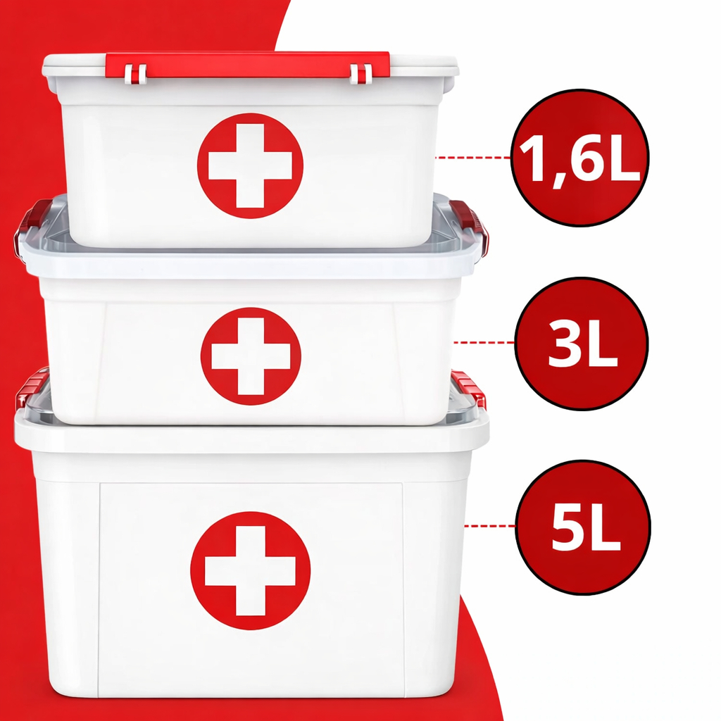 Caixa Organizadora Primeiros Socorros Grande com Maleta Remédio Multiuso com Trava Lateral em Oferta na Shopee