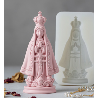 Molde de Silicone Sacro Estatua Nossa Senhora Aparecida | Confeitaria | Vela | Sabonete | Gesso em Oferta na Shopee