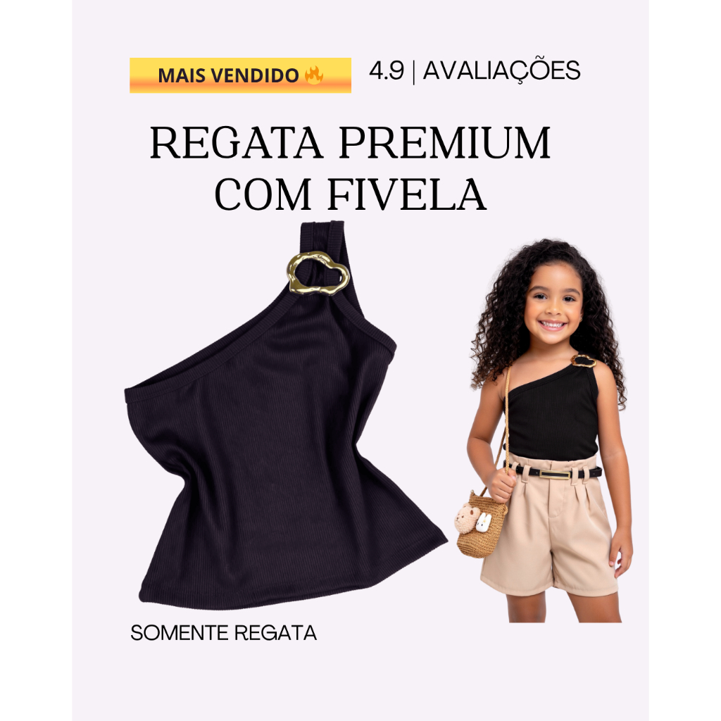 Blusa Infantil Canelada Menina | Regata Ribana Básica Verão Conforto Dia a Dia Tamanho 4 ao 16 em Oferta na Shopee