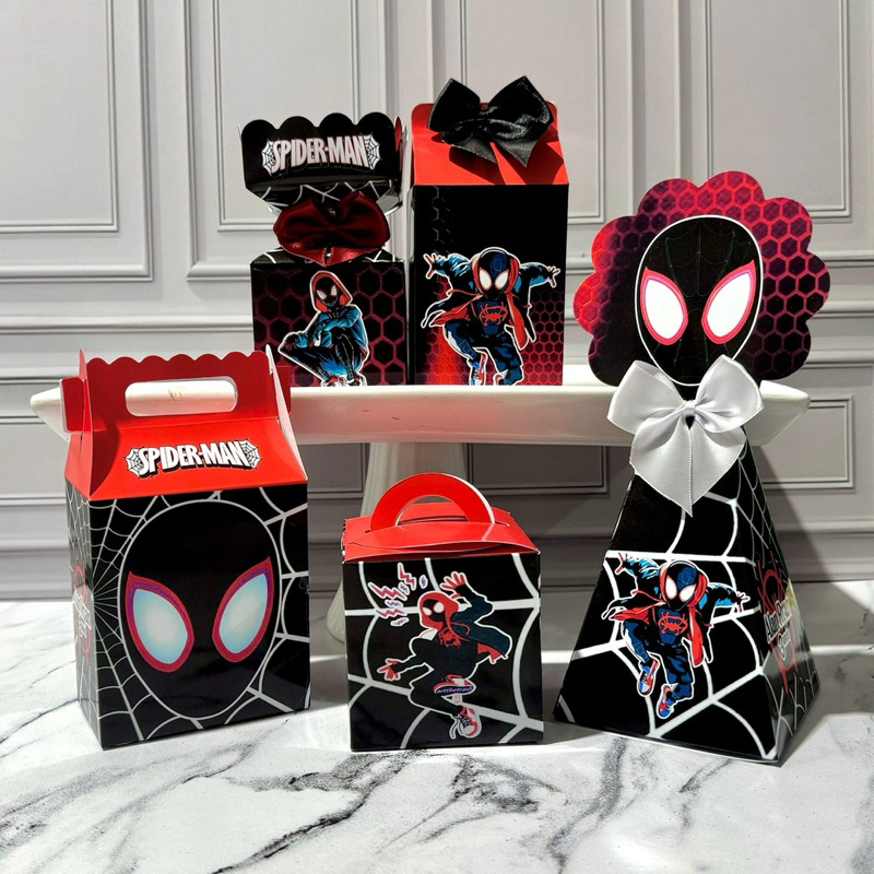 Kit Personalizados Homem Aranha no Aranhaverso\ Festa \ Lembrancinha\ Aniversário \ Pegue e Monte \ Mimo