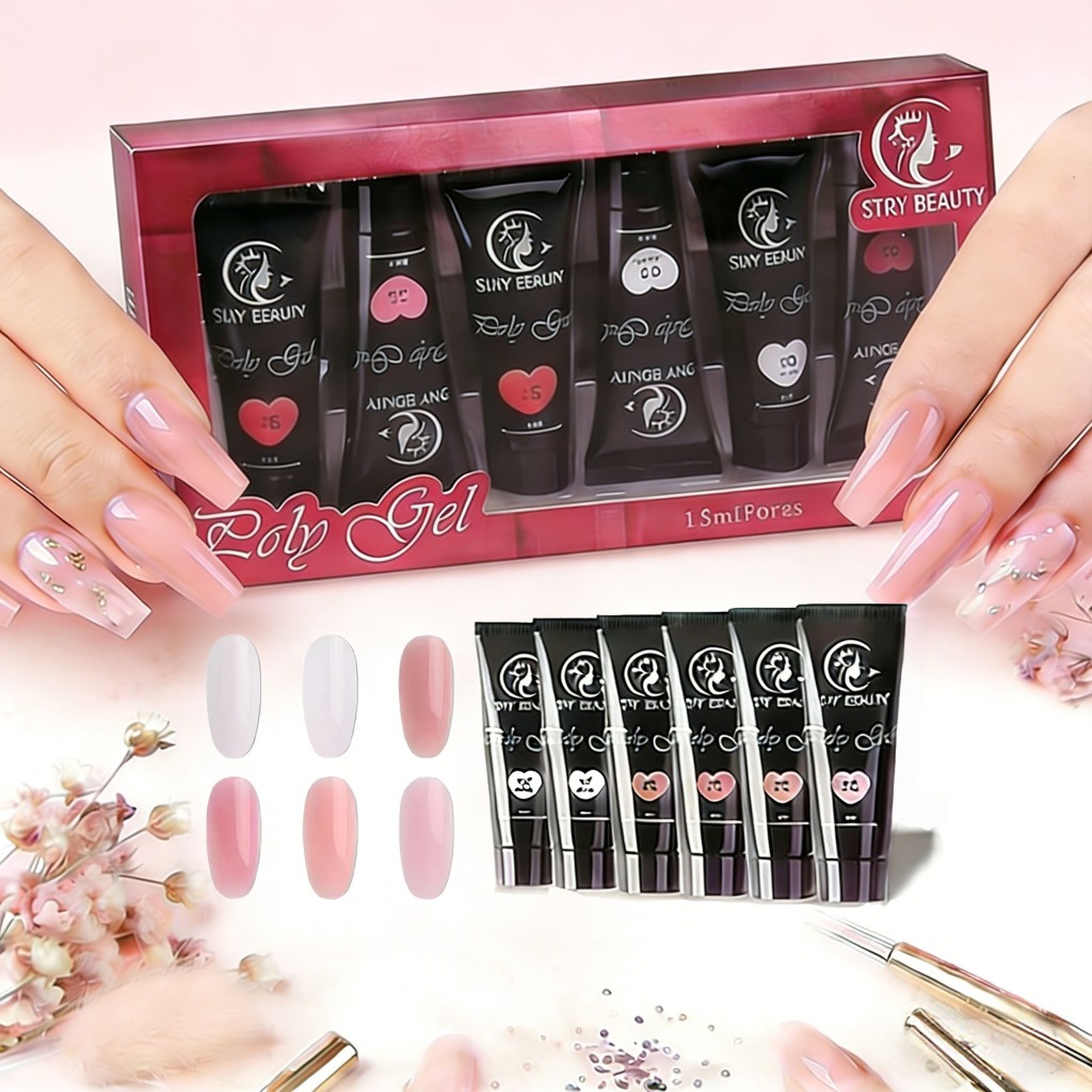 Polygel LED UV Profissional 15ml F1 Alongamento Poligel Unhas de Gel