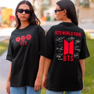 Camiseta BTS K-pop Tour 100% Algodão Unissex Masculina Feminina Infantil Conforto Premium em Oferta na Shopee
