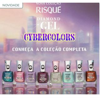 Esmaltes Risqué Diamond Gel Cybercolors - UNIDADE em Oferta na Shopee
