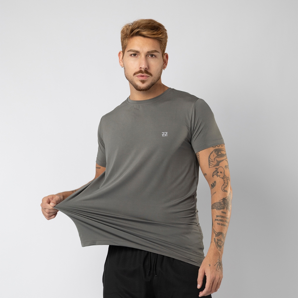 Camiseta Masculina Poliamida Luzzoo Dry Fit Manga Curta Academia Camisa Malhar Dia A Dia Premium