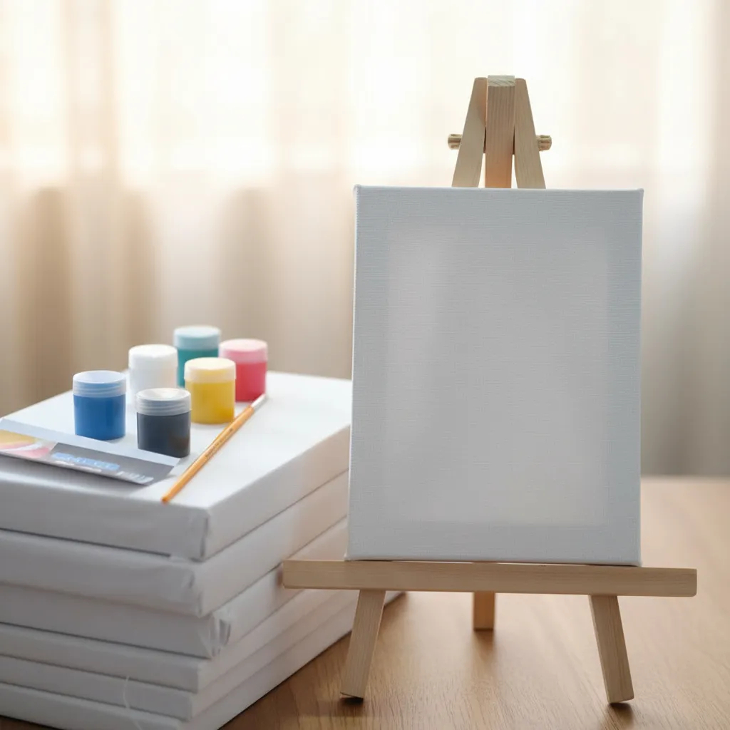 Kit com 8 TELAS 20X30 E 8 CAVALETES  25X39