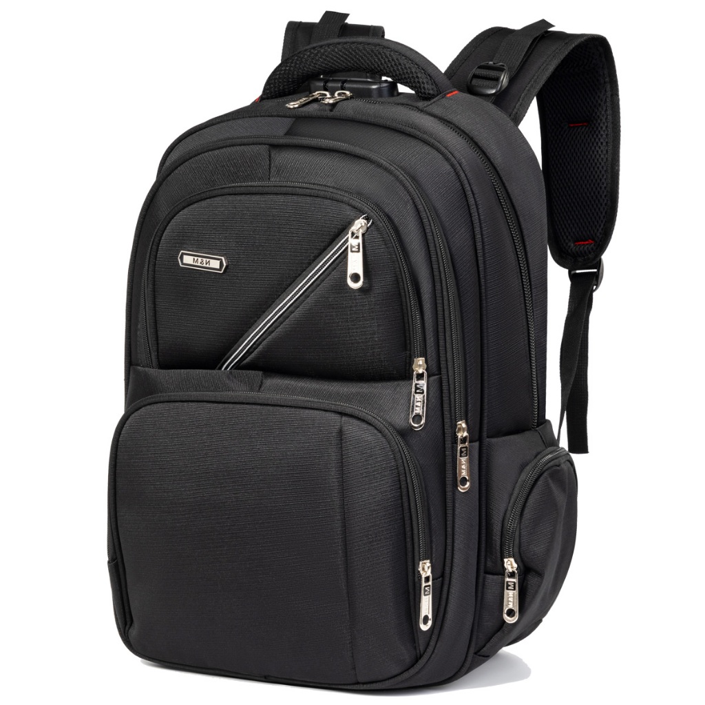 Mochila masculina antifurto com cadeado de combinação, comporta um laptop, impermeável, reforçada e durável.-1145