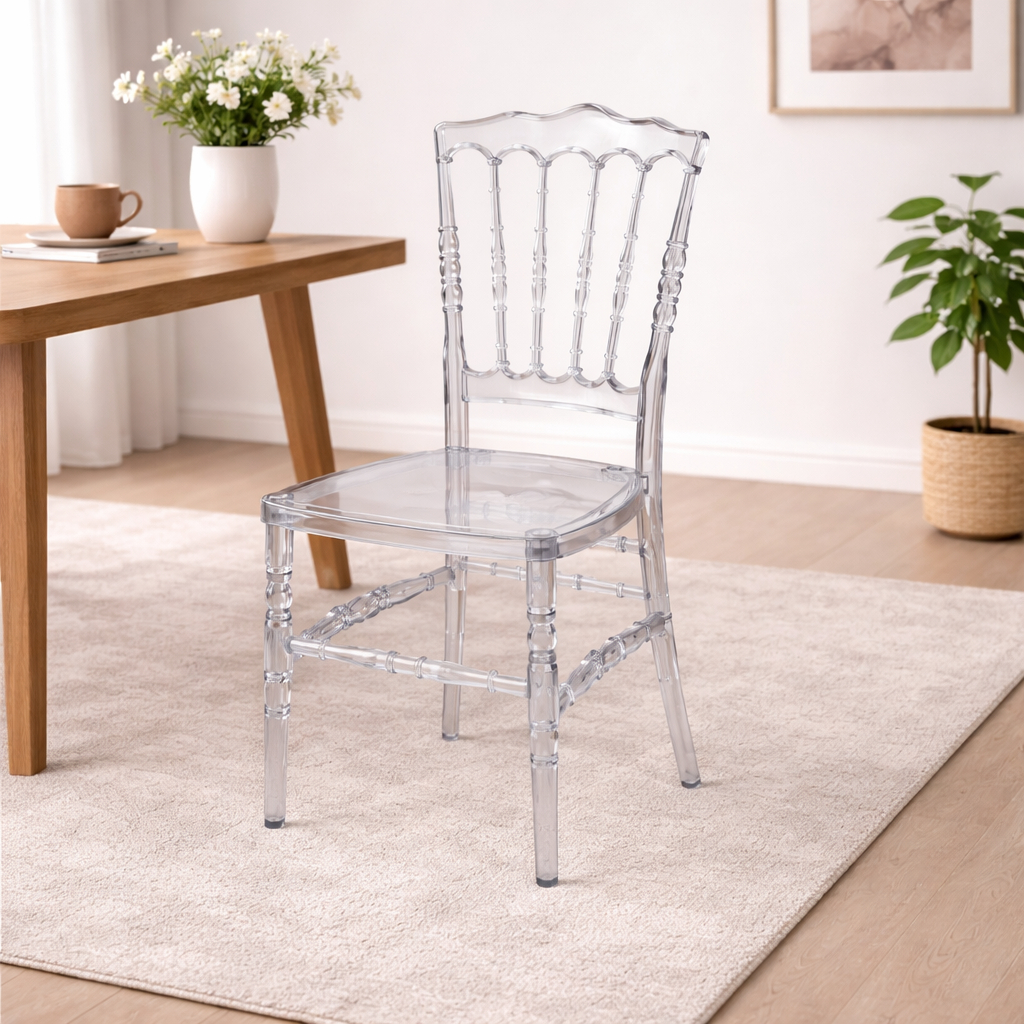 Cadeira Dio'r em Policarbonato Cristal para Casamentos e Buffet - Seat&co