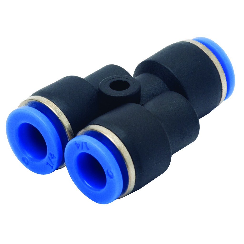 Conexão União em Y Pneumática 4 a 16mm Plástica Divisor de Ar Engate Rápido Automação Industrial