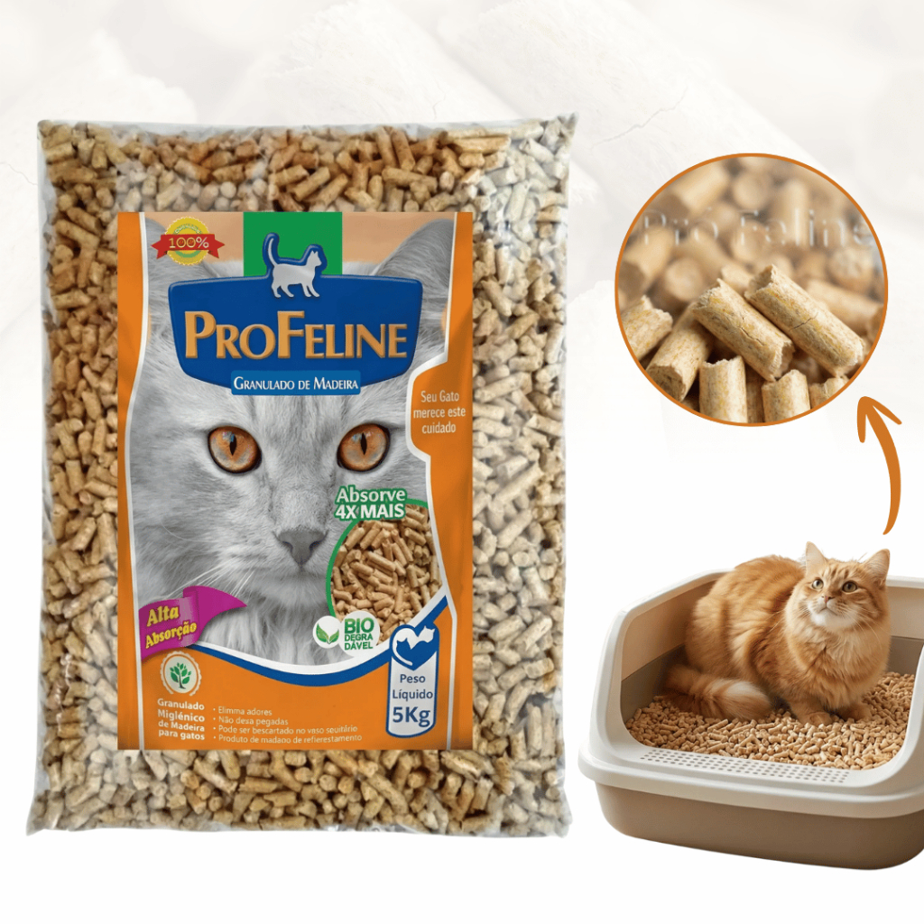 Granulado de Madeira PróFeline 5Kg em Oferta na Shopee
