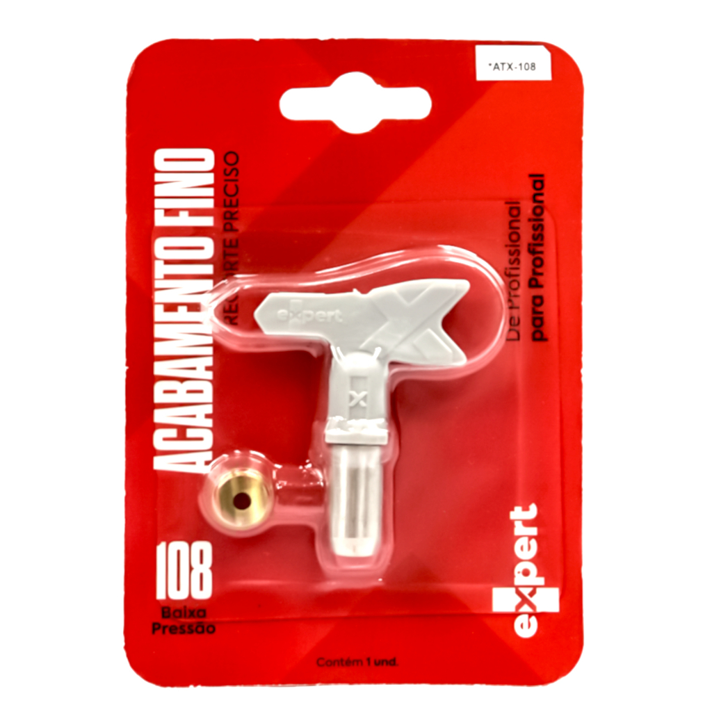 Bico Airless Acabamento Fino 108 EXPERT para Pintura Mecanizada Baixa Pressão - Recorte Preciso