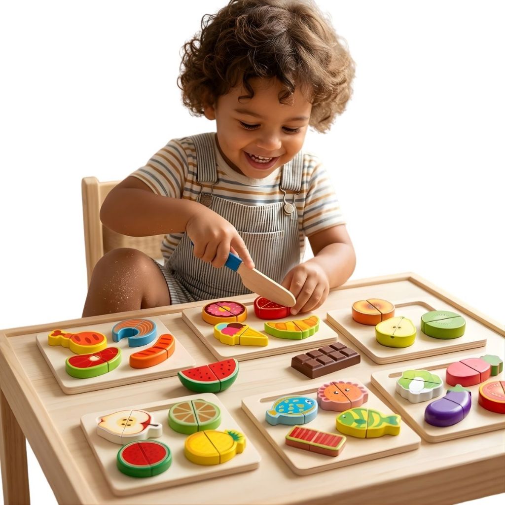 Kit Comidinha Frutas E Verduras De Cortar Com Velcro Brinquedo Infantil Faz De Conta