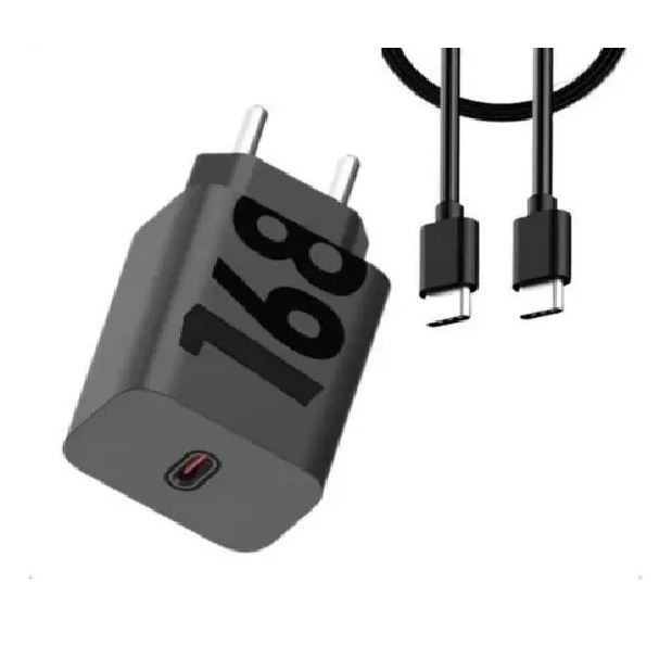 Kit Carregador + cabo Super Turbo 168w Original Motorola Com Cabo Tipo C Super R