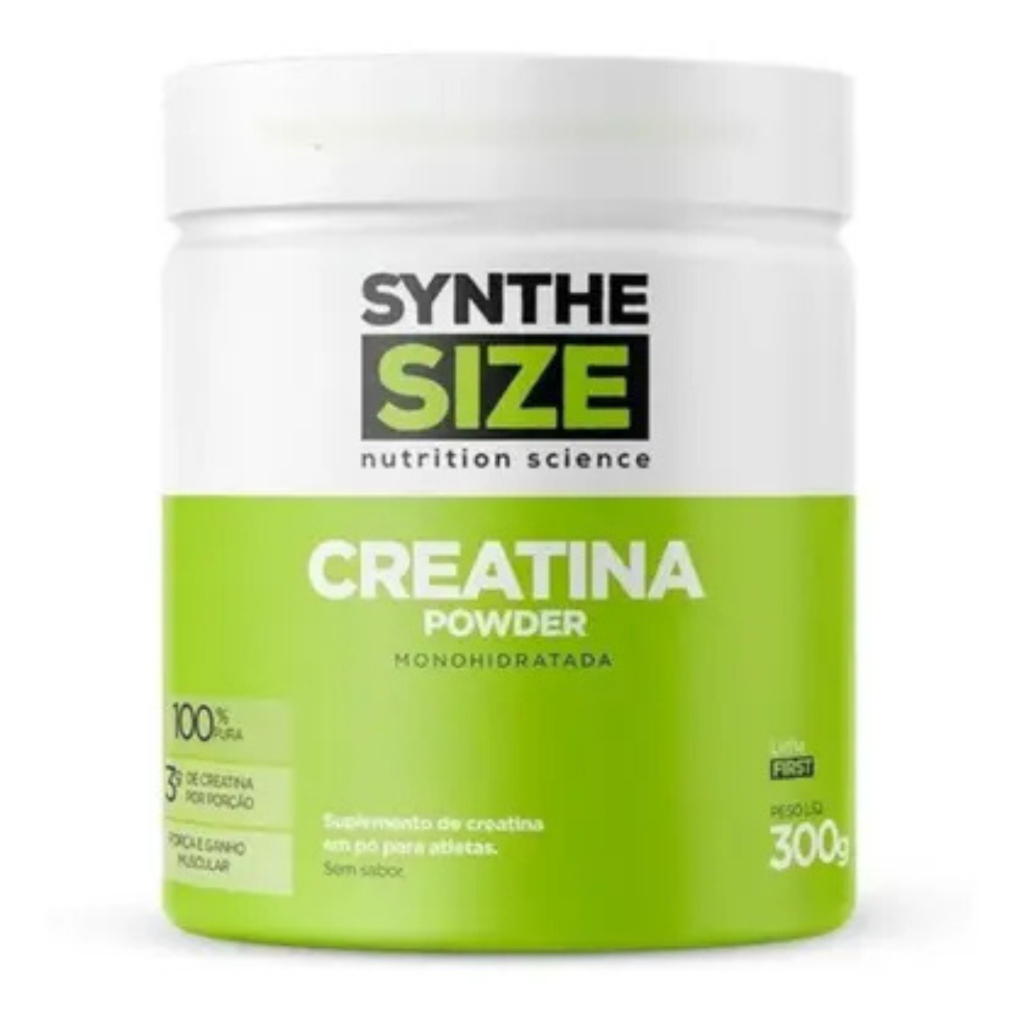 Creatina Monohidratada 300g FORÇA + ENERGIA Synthesize - Sem Sabor