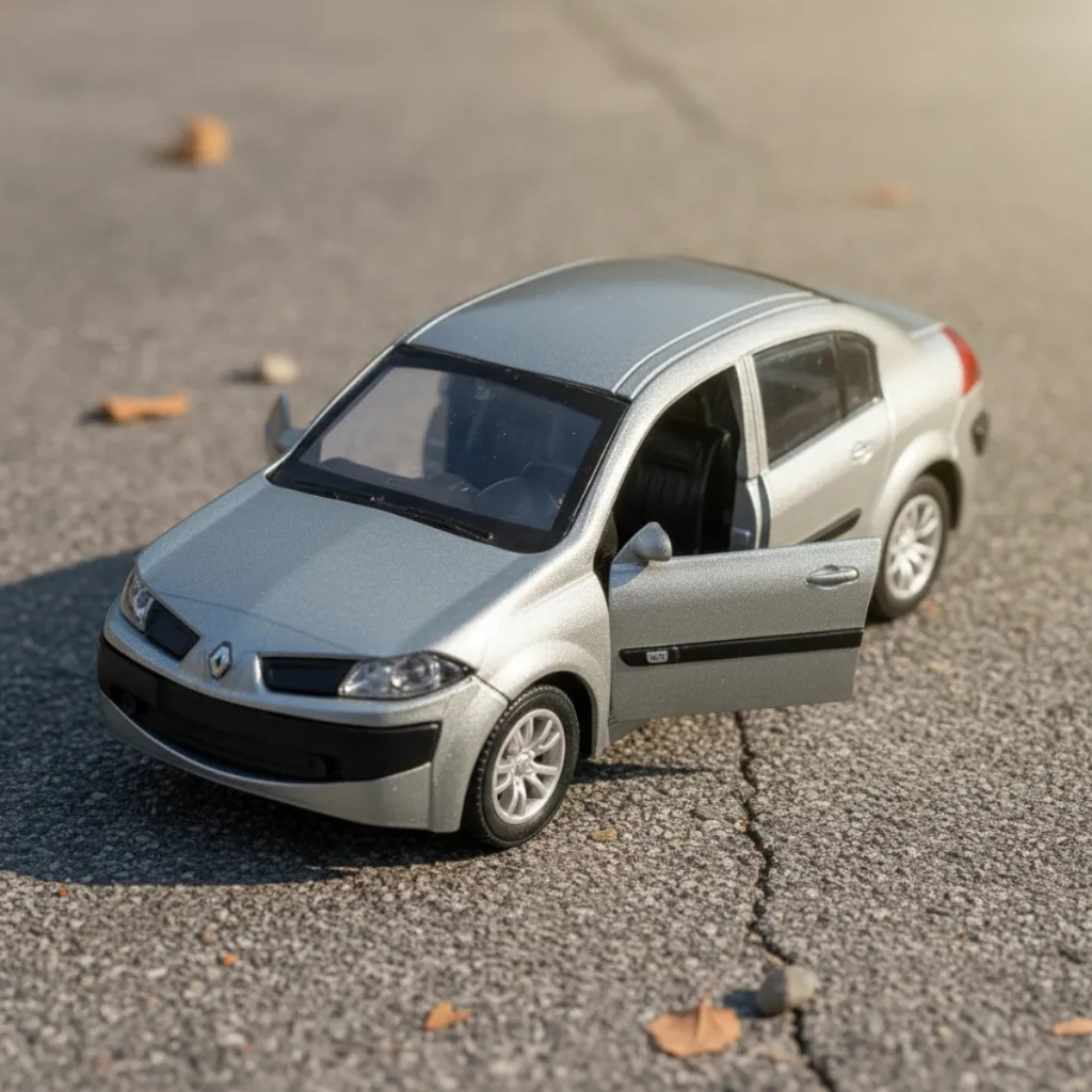Miniatura Carro Renault Megane Sedan 2010 Escala 1:36 Metal