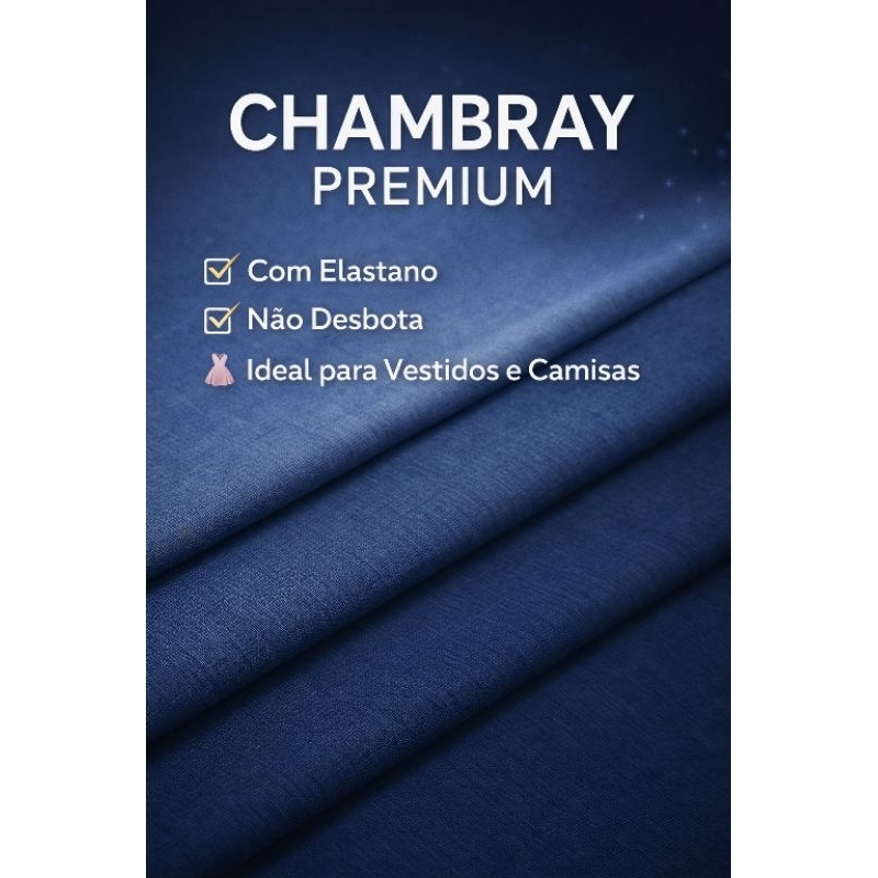 chambrey com elastano,denin,com elastano.(2mtsx1,50)