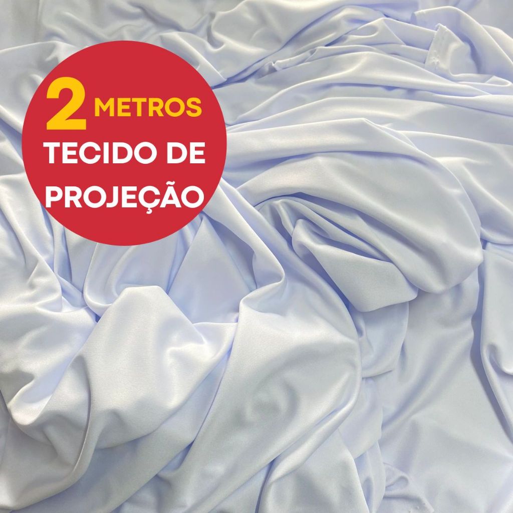 Tecido Para Tela de Projeção Dry Fit 2 Metros 100% Poliéster Não Amassa e Não Forma Vincos