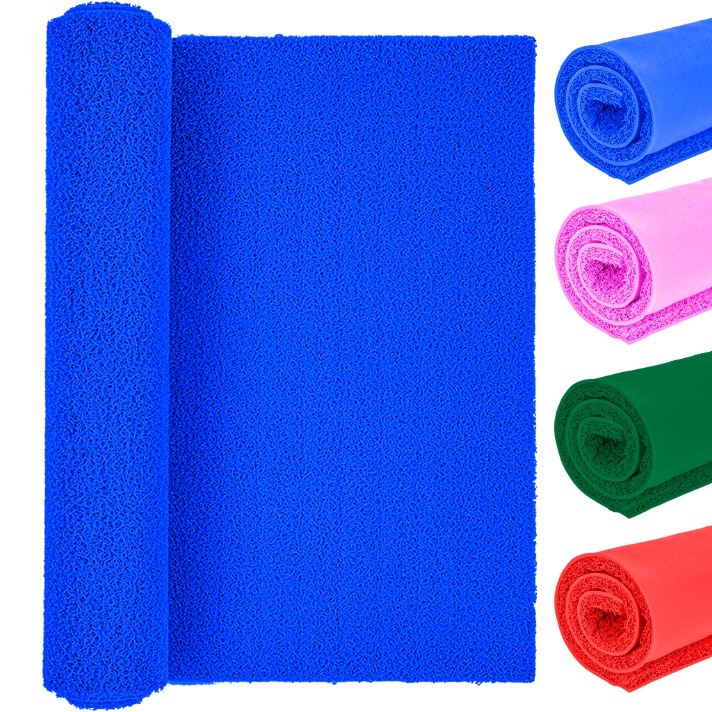 Capacho Tapete 1,0m x 1,2m Rolo Azul Vinil PVC Loja Empresa Decoração Casa Porta Entrada Escritório