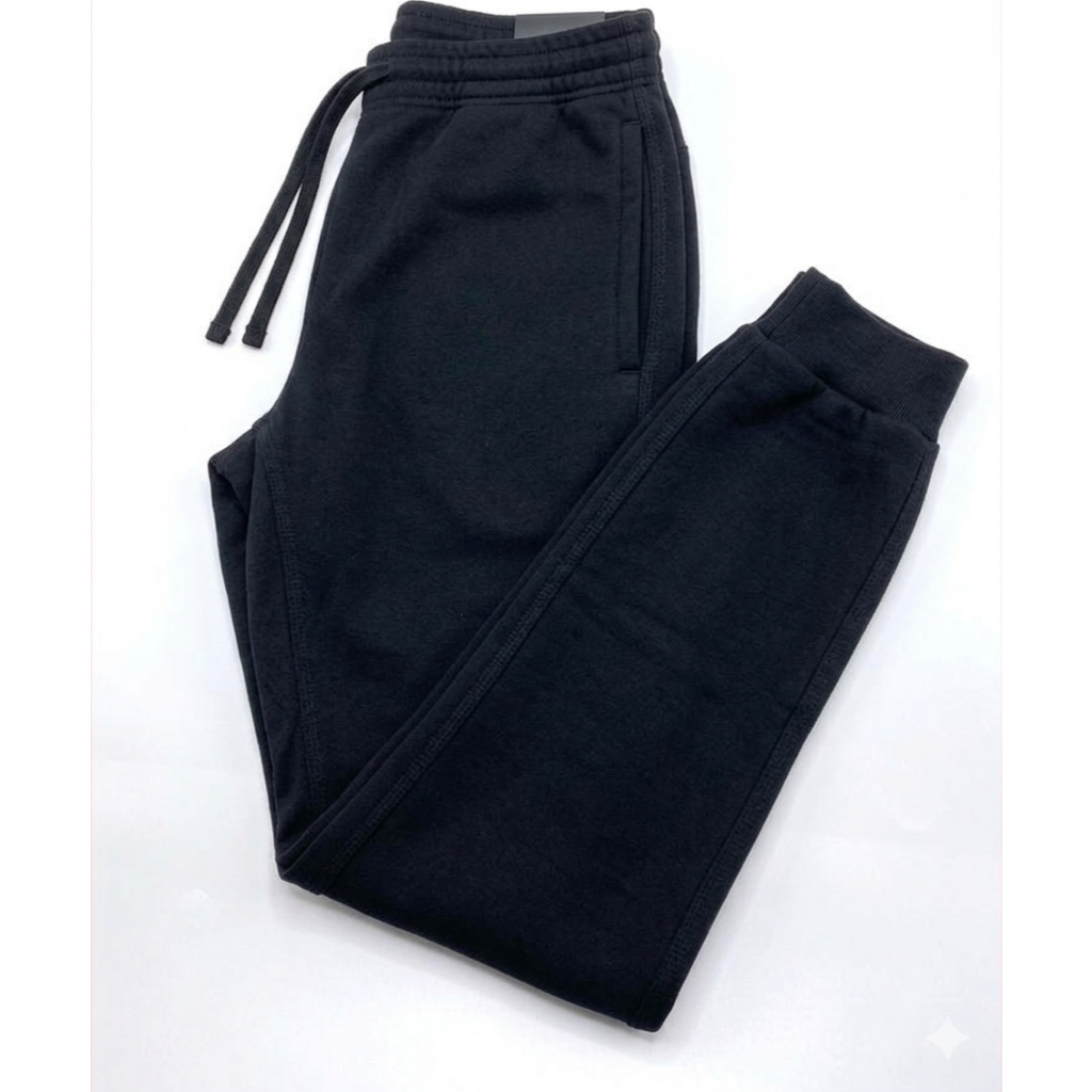 Calça Abrigo de Moletom Masculina Slim Premium Flanelada Inverno Outono Esportiva Jogger Confortável com Bolsos e Cordão