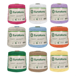 Barbante EuroRoma Colorido N6 1Kg 1014m em Oferta na Shopee