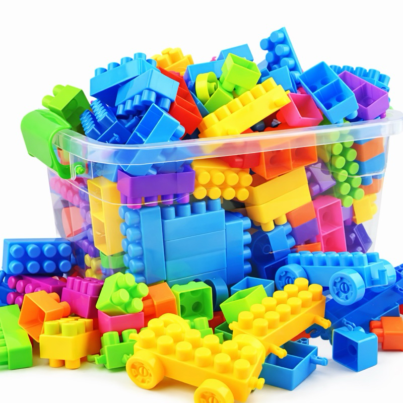 140 Blocos De Montar Super Coloridos Carrinho + Rodinhas - educacional 140 Blocos De Montar Super Coloridos Carrinho + Rodinhas - educacional