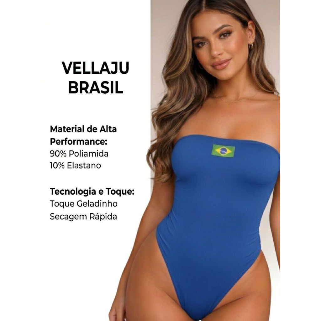 Body Tomara que Caia Brasil Core Tecido Poliamida | Alta Qualidade Tomara que Caia Com Forro