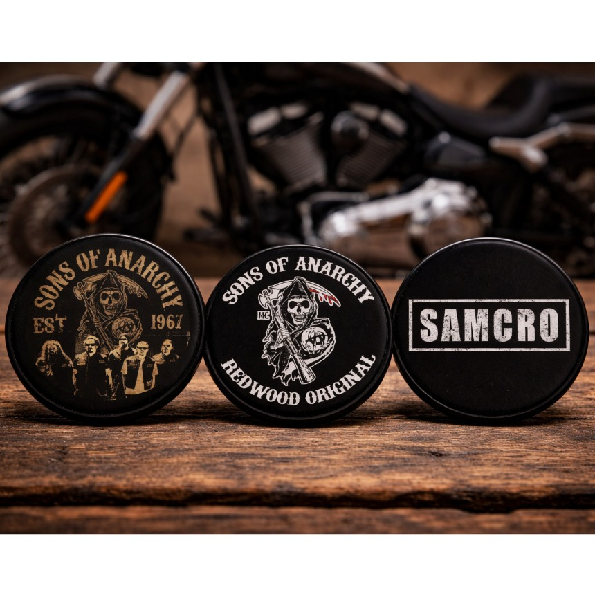 Bottons Personalizados Sons Of Anarchy 3 Bottons Inspirados na Serie de Motoqueiros para Fãs Bolsas Mochilas