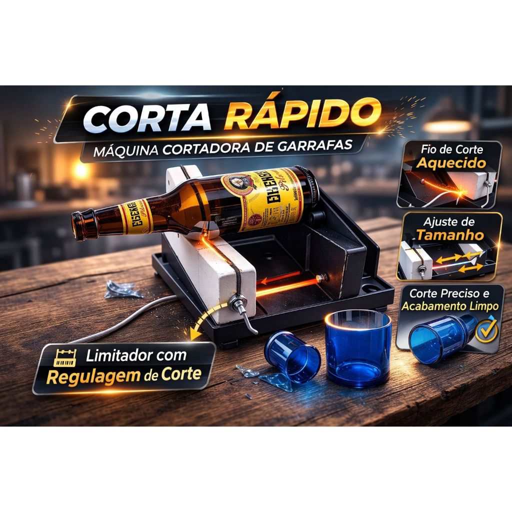 cortador de garrafas de vidro + 10 resistencias extras maquina cortadora de garrafa de vidro eletrico