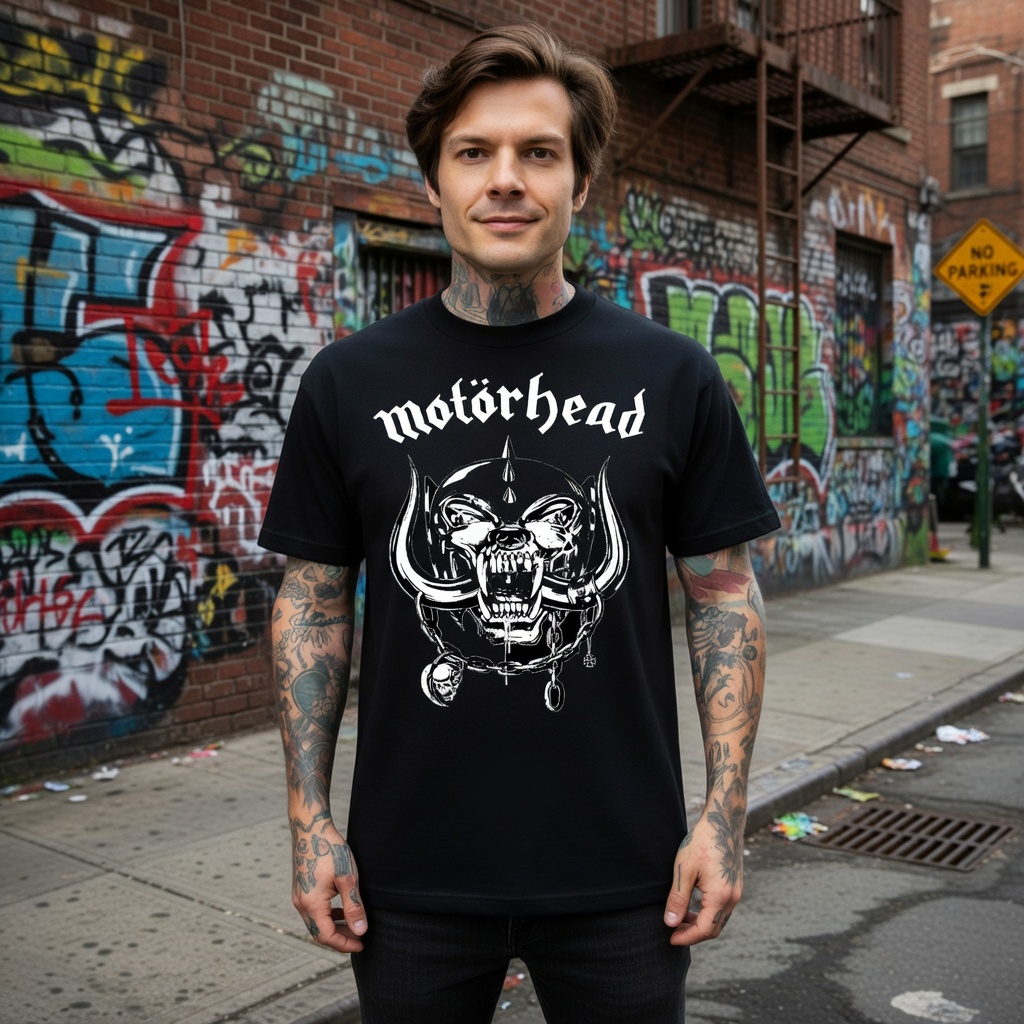 Camiseta Unisex  Rock Heavy Metal Vintage Motorhead  Washed Oversized 100% algodão em Oferta na Shopee