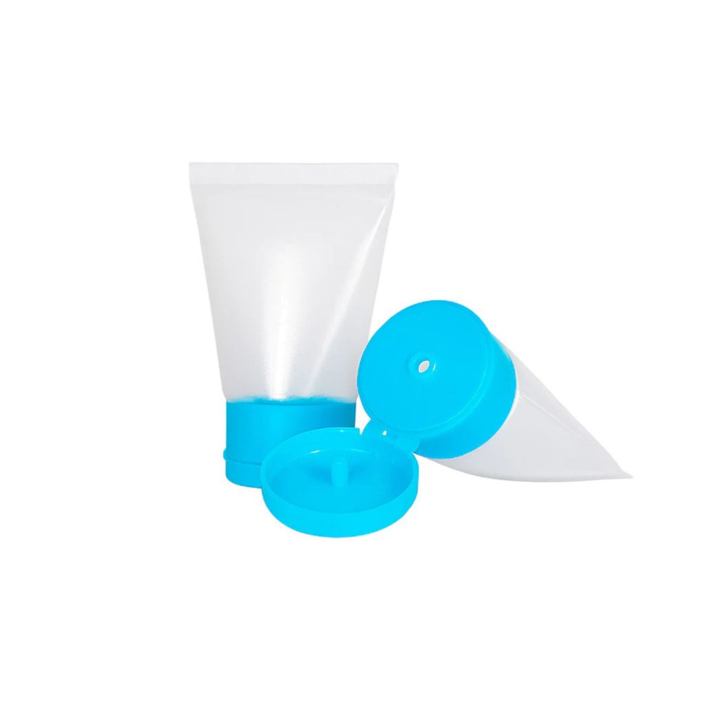 50 Bisnagas 30ml para cremes, álcool gel, sabonete, cosméticos Lembrancinha, tampa Flip top