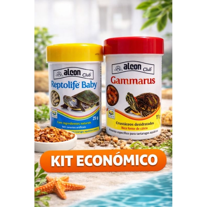 Alcon Club Reptolife Baby + Gammarus | Alimentação Completa - ENVIO IMEDIATO.