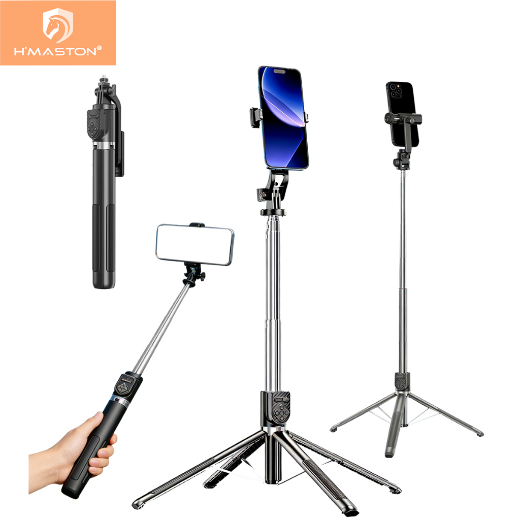H'maston ZP-37 Bastão Pau De 220CM Selfie Tripé Retrátil 33.5CM Bluetooth 360° Com Controle Remoto H'maston ZP-37 Bastão Pau De 220CM Selfie Tripé Retrátil 33.5CM Bluetooth 360° Com Controle Remoto