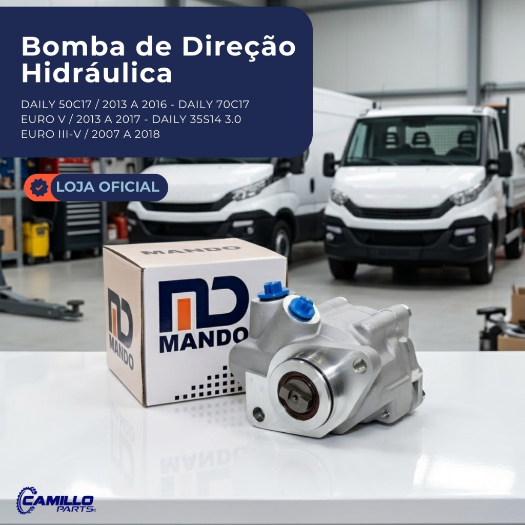 Bomba Direção Hidráulica Iveco Daily 35S14 50C17 70C17 3.0 2007 a 2018 Sem Polia