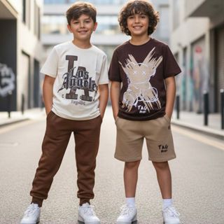 Kit 2 Conjuntos Camisa e Bermuda Infantil Masculino em Oferta na Shopee