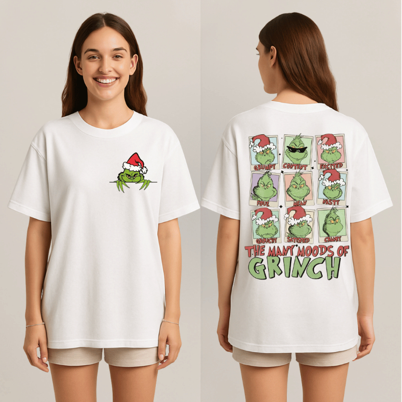 Camisa Camiseta Adulto Grinch Natal 100% Algodão Estampa Natal Tshirt Divertida Blusa Personagem 100% Algodao