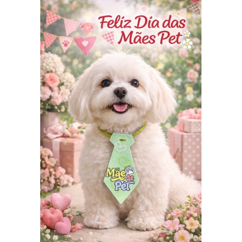 kit Gravata pet Dia das mães Cães e gatos banho e tosa