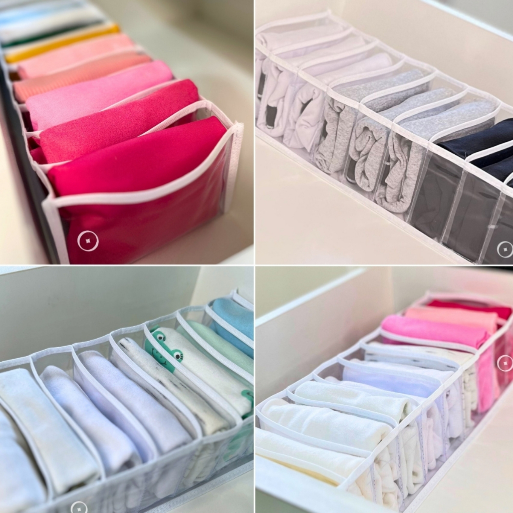 Kit Colmeias Organizadoras de Gavetas – Roupas Baby, de Bebê, Cueca – P2 (40x15x10) – 10 divisórias – Casa e Ordem