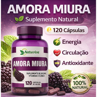Amora Miura 120 Cápsulas Natuviva em Oferta na Shopee