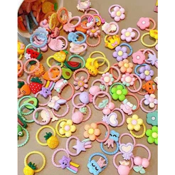 Kit 50 Elásticos De Cabelo Infantil Scrunchie