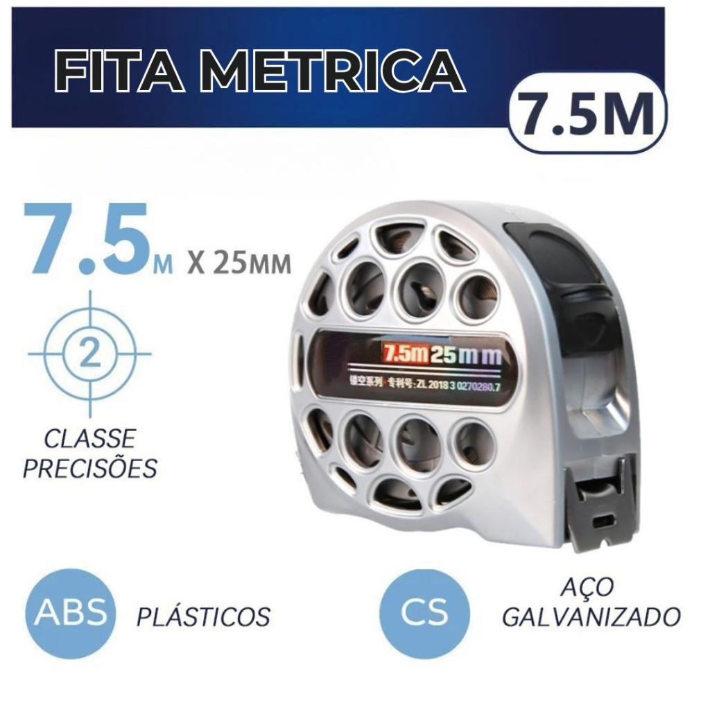 Fita Metrica 7.5M Fita métrica de aço inoxidável de alta precisão em Oferta na Shopee