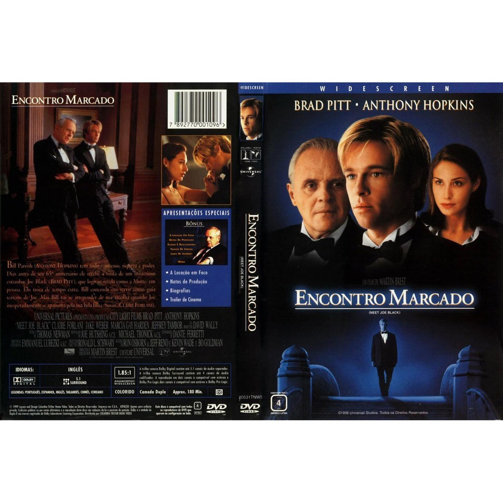 Encontro Marcado ( Antony Hopkins)  (Brad Pitt) DUBLADO E LEGENDADO   Bill Parrish ( Antony Hopkins) tem tudo sucesso, d
