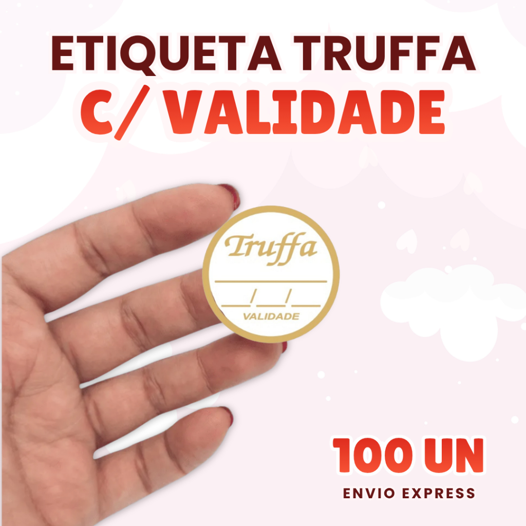 100 Etiquetas Para Trufa com Validade em Oferta na Shopee