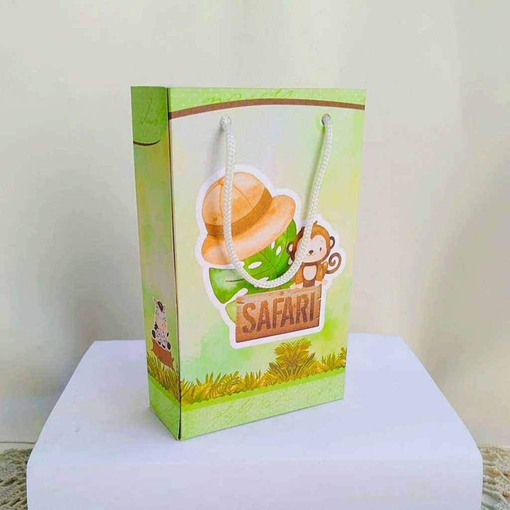 ENVIO RÁPIDO Kit Sacolinha Surpresa Festa Personalizados SAFARI BABY Lembrancinhas Aniversário | PEGUE E MONTE