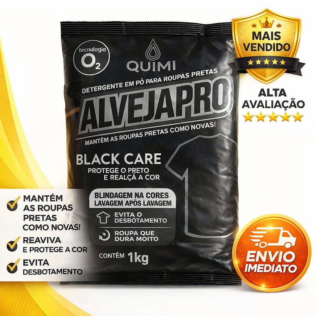 Percarbonato de Sódio Roupa Preta 1kg Não Desbota Remove Manchas Difíceis Revitaliza Cor Rende Muito