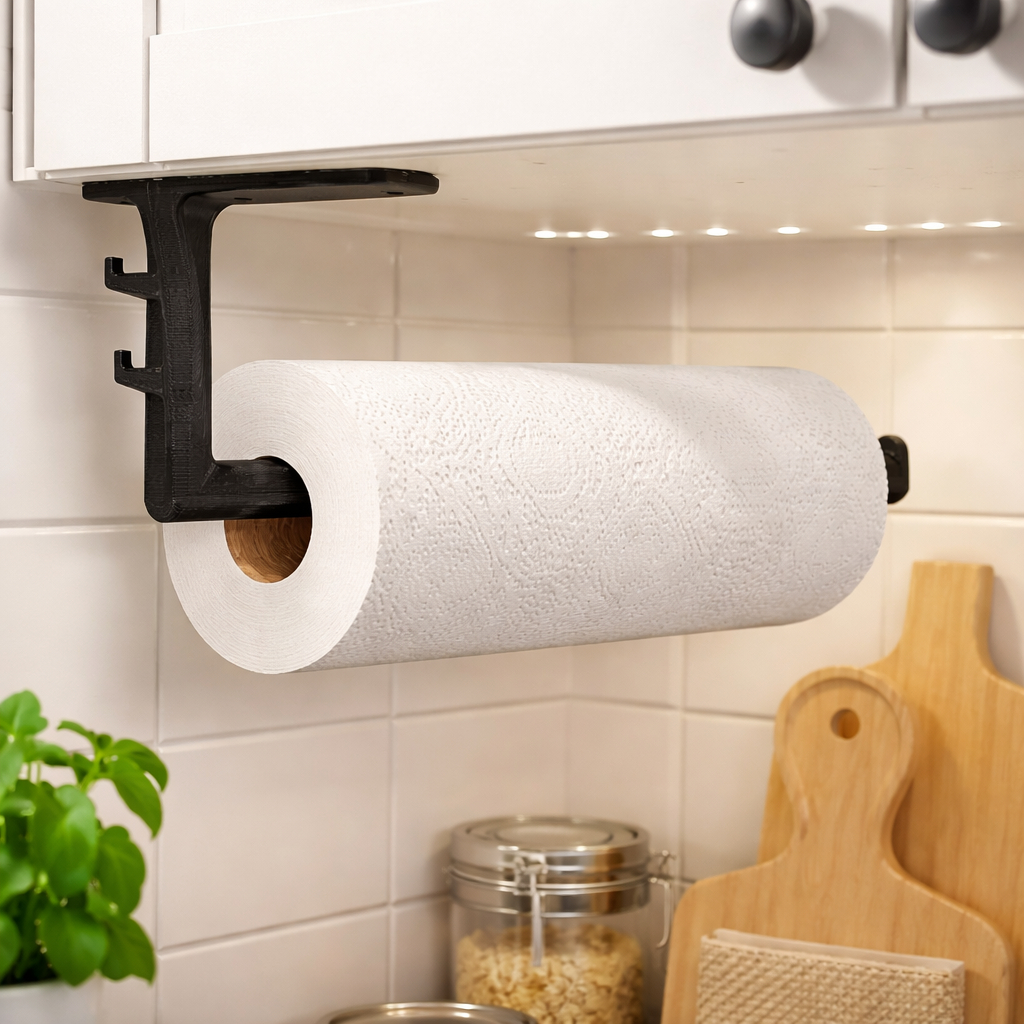 Porta Papel Toalha de Parede Cozinha uso diario Suporte Vertical e horizontal Organizador Prático