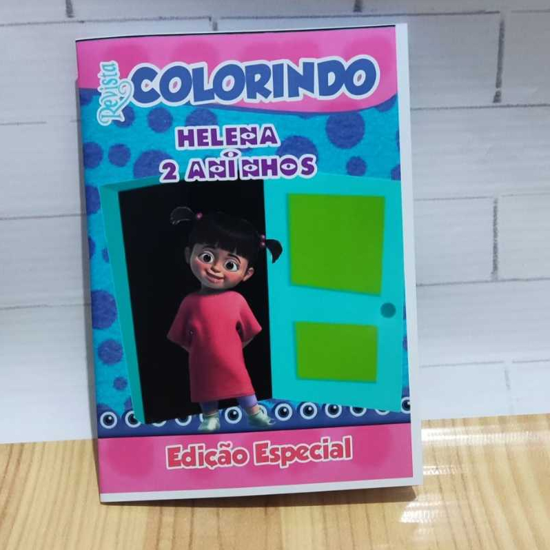 Revistinha de Colorir Personalizada Monstro SA Boo – Lembrancinha de Aniversário Infantil