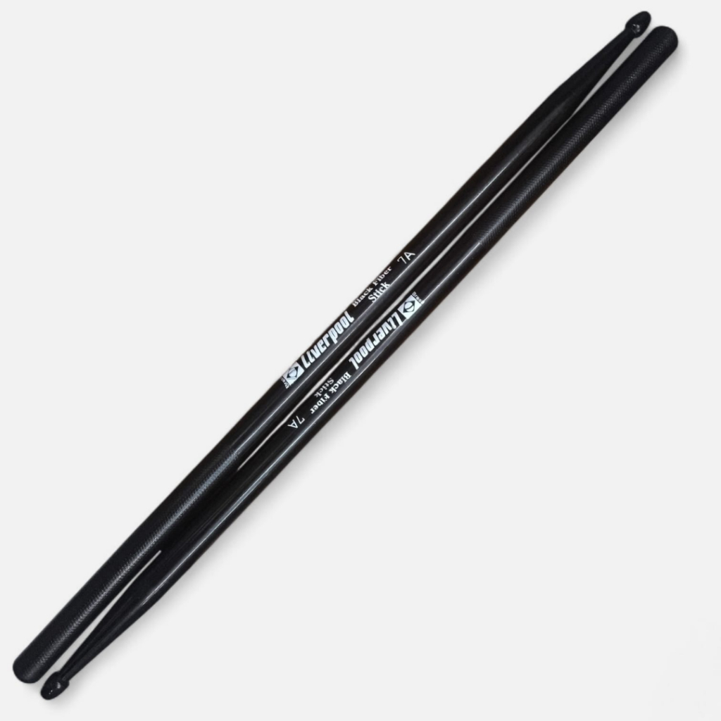 Baqueta 7A Black Fiber Fibra de Carbono