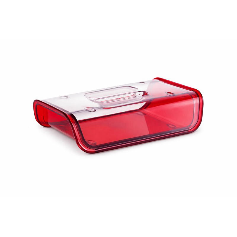 Porta Frios Vermelho Uz Utilidades Pote Organizador Geladeira Tampa 22cm Cozinha Resistente Promoção