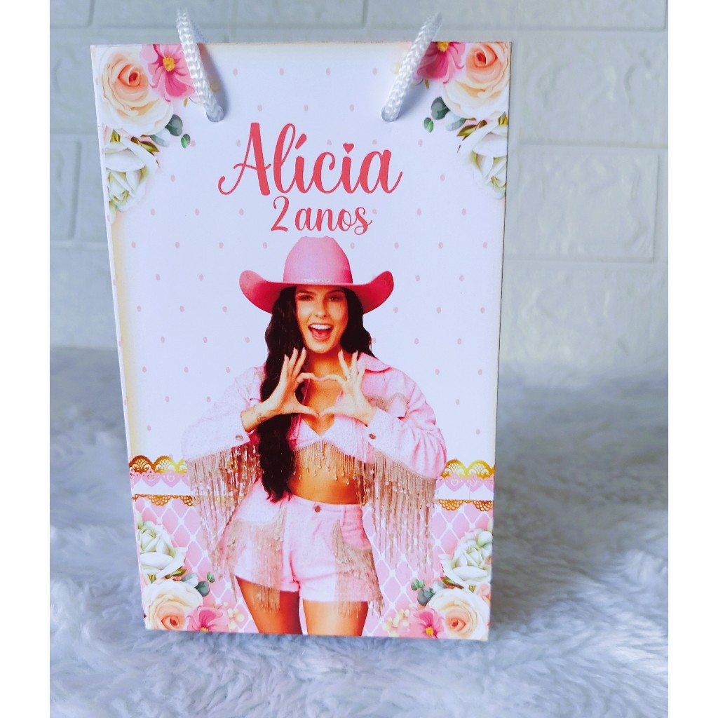 Sacolinha Surpresa Festa Infantil Ana Castela Boiadeira Personalizada| Lembrancinha Festa | Tamanho P | Pegue e Monte
