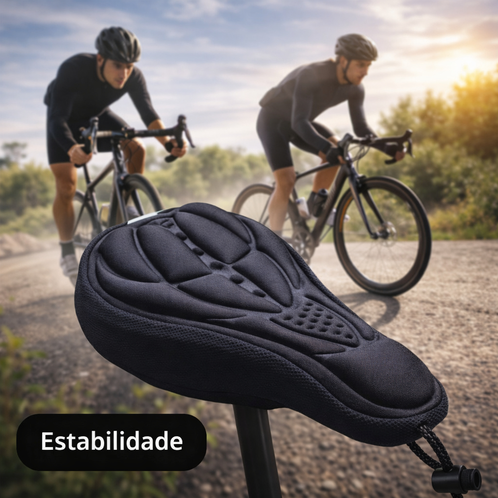 Capa Para Banco em Gel Silicone Selim Ajustável Almofada Forro Bike Bicicleta Ciclismo Confortável