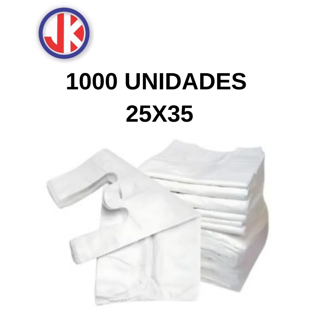 Sacola Branca Premium c/1000 Unid. 25x35
